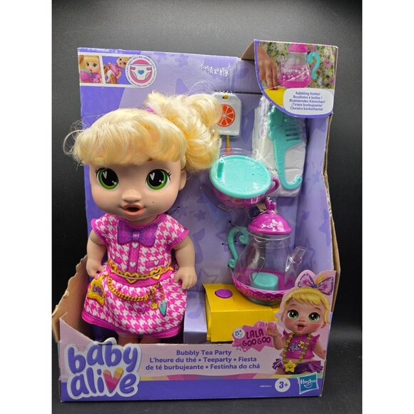 Baby Alive Bubbly Tea Party Doll With Accessories Blonde Hair 3+ Years Includes - Picture 1 of 6